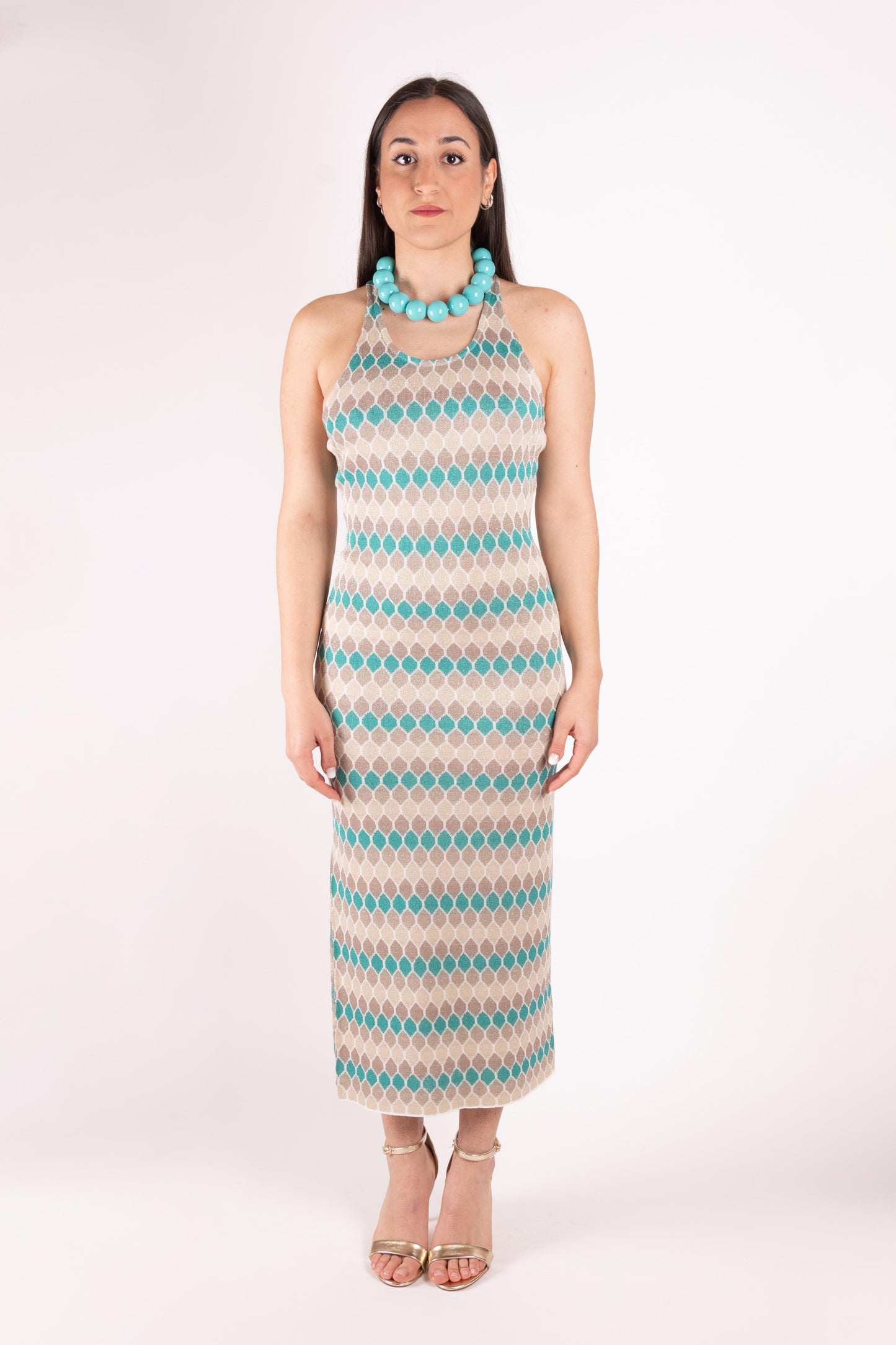 Fracomina Abito aderente in maglia lurex FS25SD5006K414F8 210 Fracomina Main 