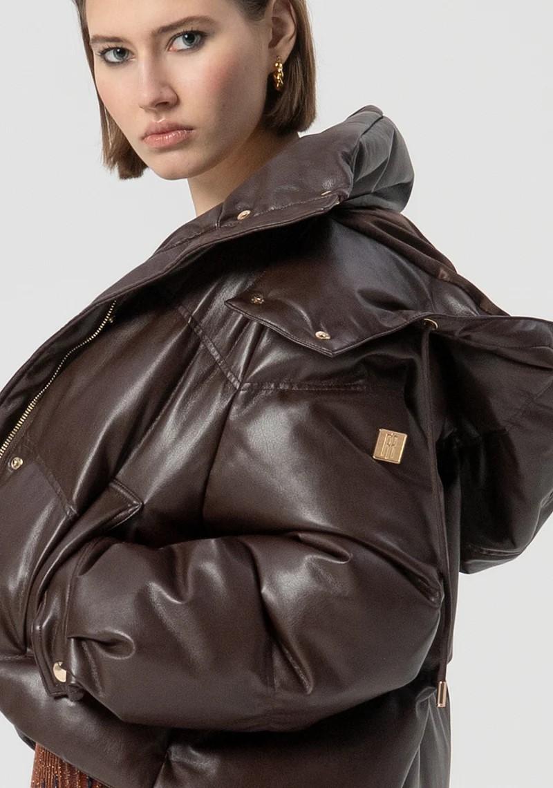 FRACOMINA PIUMINO SIMIL PELLE CROPPED FS25WC3002P41101 091 Fracomina Main 