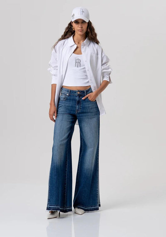 FRACOMINA JEANS FIT FLARE IN DENIM LAVAGGIO MEDIO FP26SV3011D401W7 M28 Fracomina Jeans 