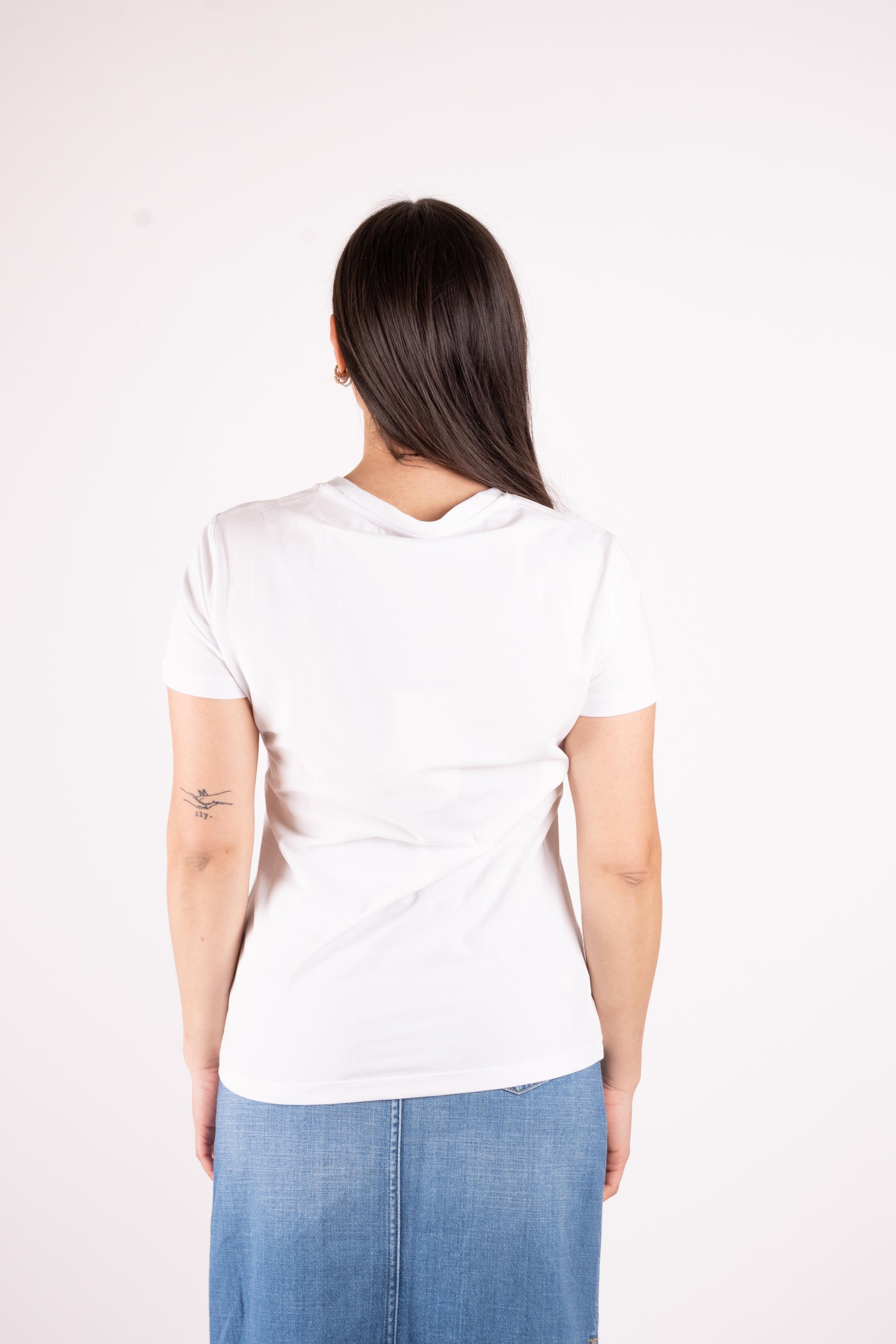 Fracomina T-Shirt basic logo un strass FP25ST3004J401N5 278 Fracomina Jeans 
