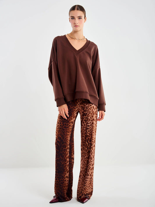 Vicolo Pantalone animalier sfumato UF0082 01 Vicolo 