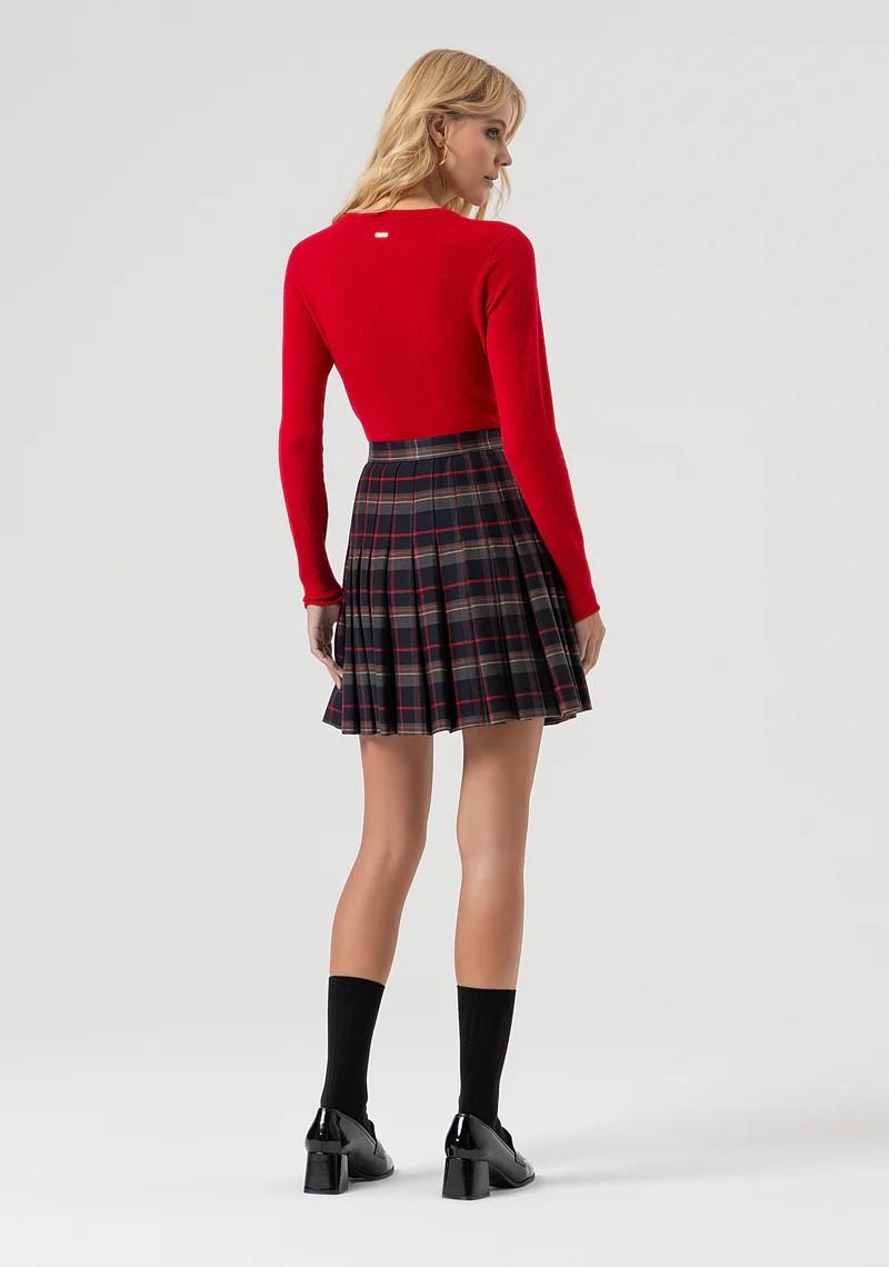Fracomina Gonna mini svasata stampa tartan FR25WG1001W45995 T62 Fracomina Preview 