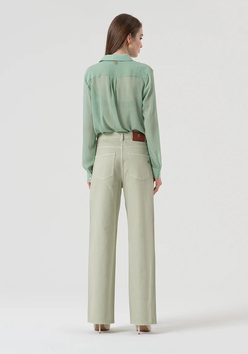 Fracomina Pantalone 5 tasche wide leg FR25WV2007W61201 B08 Fracomina Preview 