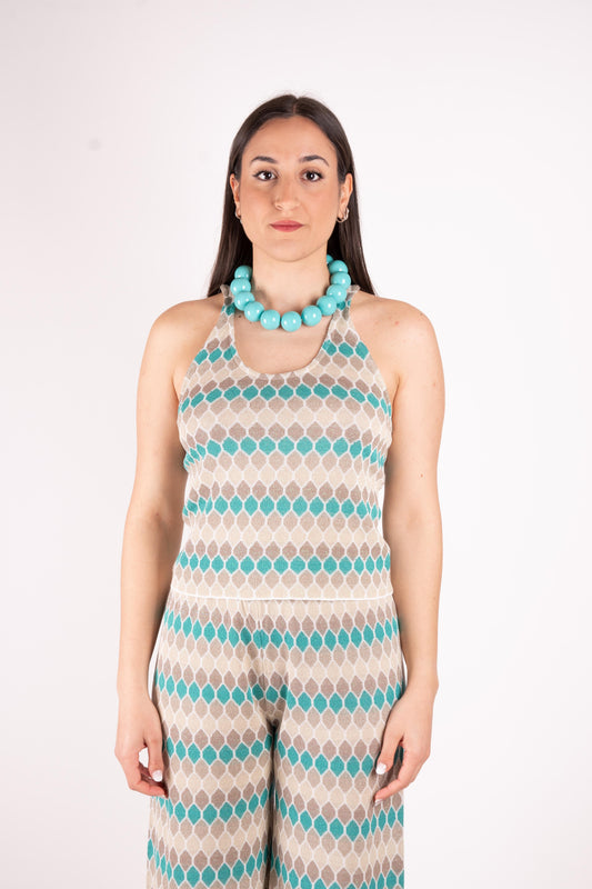Fracomina Top lurex jacquard fantasia geometrica FS25ST4005K414F8 210 Fracomina Main 
