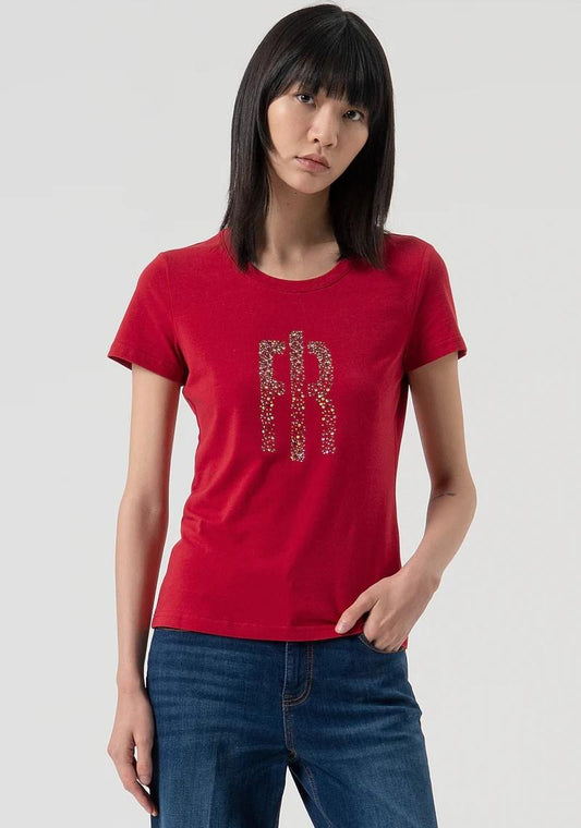 Fracomina T-Shirt logo strass FP25WT3002J401N5 T51 Fracomina Jeans 