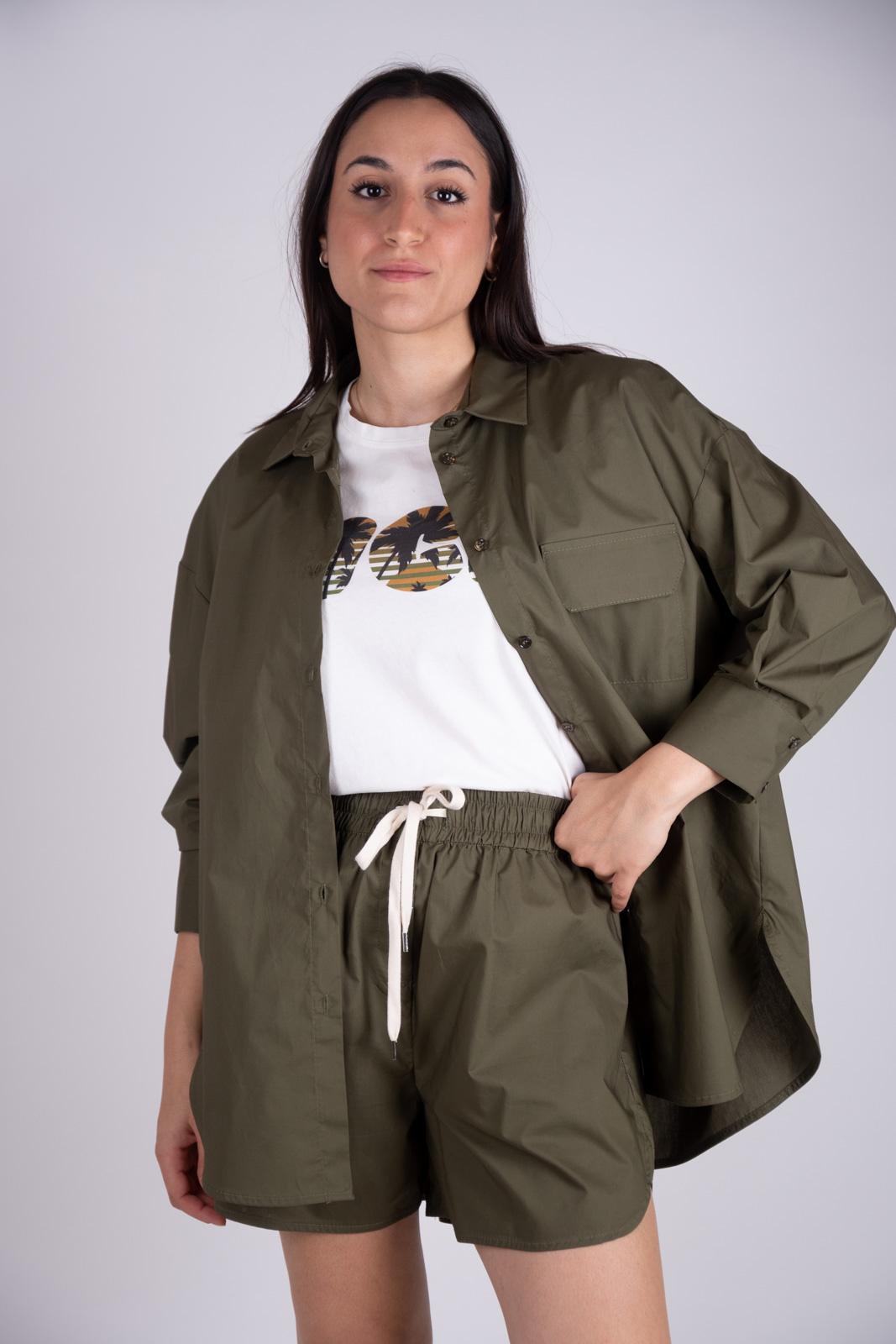 Vicolo Camicia oversize unito TB2251 02 Vicolo 