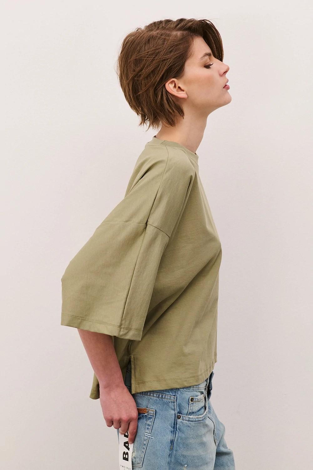 TWO WAY T-SHIRT IN COTONE MONOSPALLA TS26SGI42 02 TWO WAY 