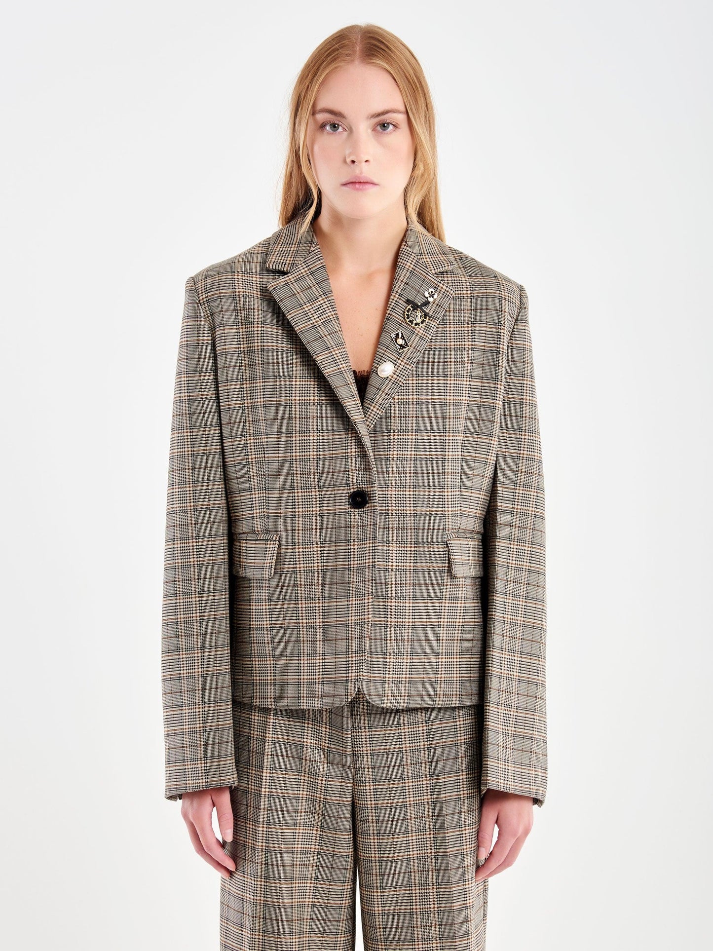 Vicolo Giacca oversize Galles con spilli TF1164 01 Vicolo 