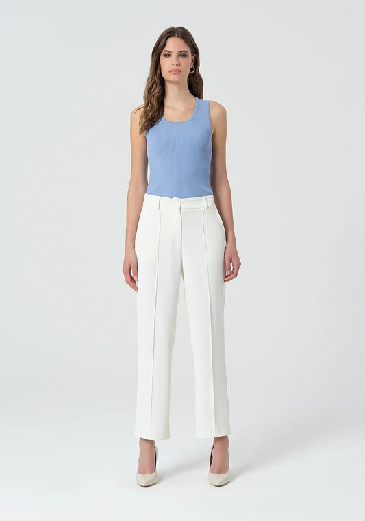Fracomina Pantalone a sigaretta vita alta FR25SV4005W43601 108 Fracomina Preview 