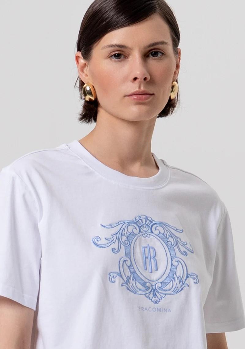 fRACOMINA T-SHIRT OVER SIZE CON LOGO RICAMATO FR26ST3008J40001 278 Fracomina Preview 
