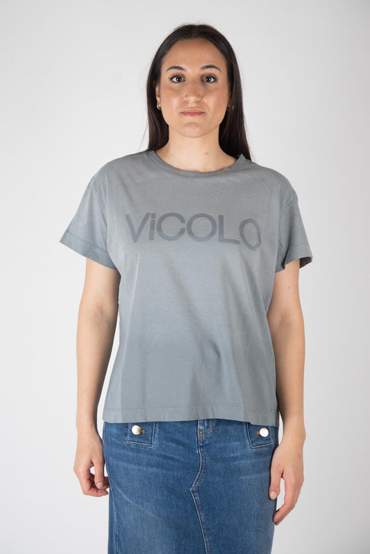 Vicolo T-shirt stone washed logo RB0157 02 Vicolo 