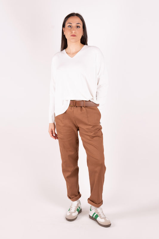 Susy Mix Maglia basic scollo a V oversize K270 1 Susy Mix 