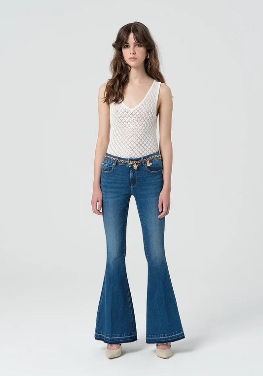 Fracomina Jeans BELLA zampa con cintura FR25SV8040D46002 349 Fracomina Preview 