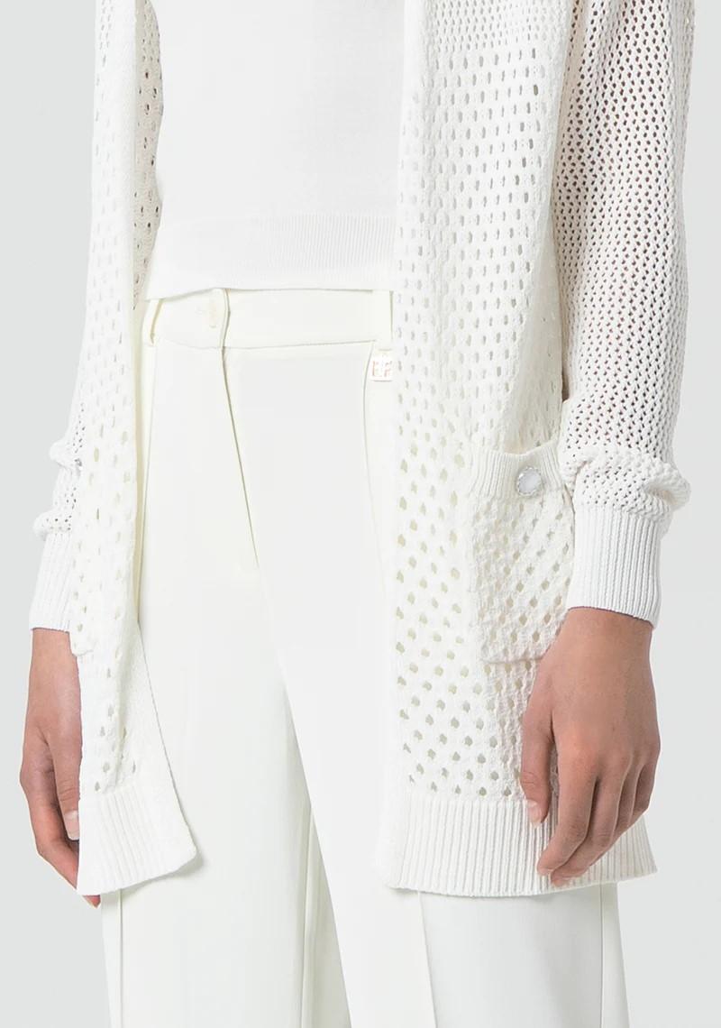 Fracomina Cardigan lungo traforato FR25ST8018K41601 108 Fracomina Preview 