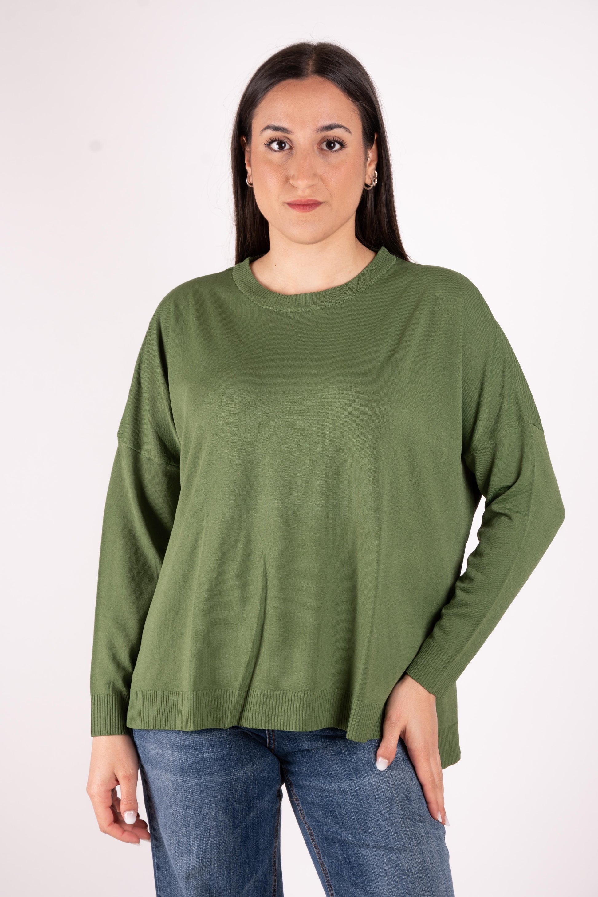 Susy Mix Maglia basic oversize girocollo K271 01 Susy Mix 