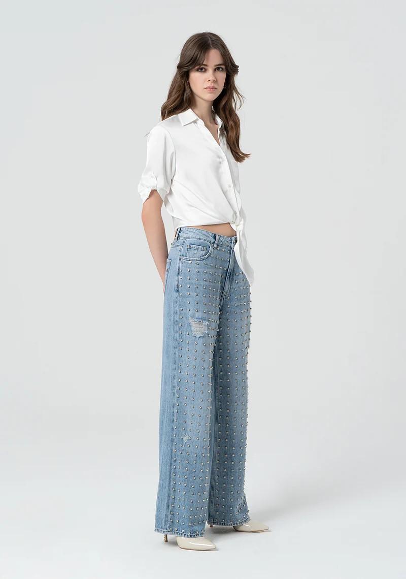 Fracomina Jeans Con borchie con strass FR25SV2007D419R9 437 Fracomina Preview 