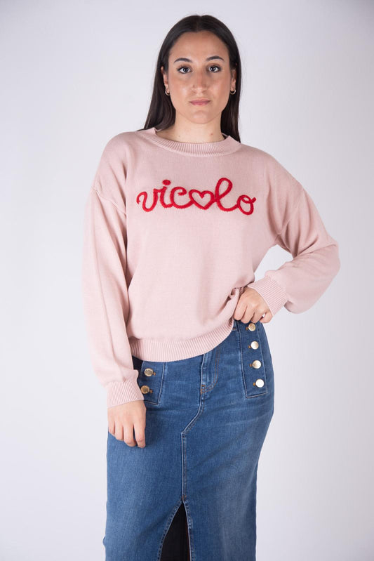 Vicolo maglia filo logo ricamato 77064B 01 Vicolo 