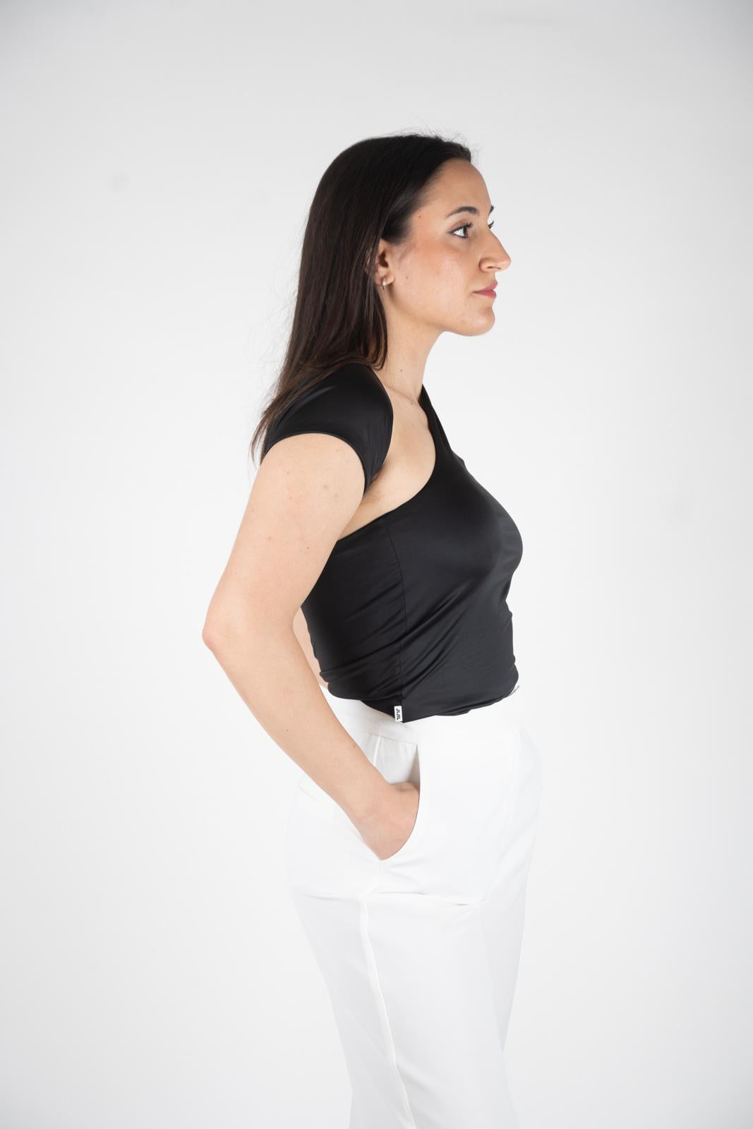Ji Jil Maglia monospalla asimmetrica JPE24TS2170JE0129 0002 Ji Jil 