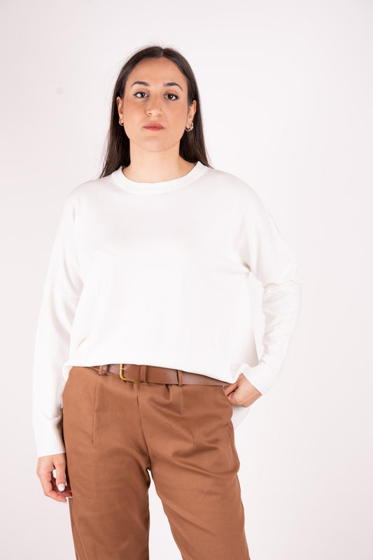 Susy Mix Maglia basic oversize girocollo K271 02 Susy Mix 