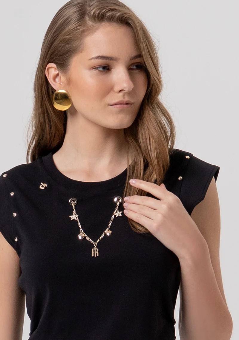 FRACOMINA T-SHIRT  MANICA AD ALETTA CON COLLANA FR26ST3026J40801 053 Fracomina Preview 