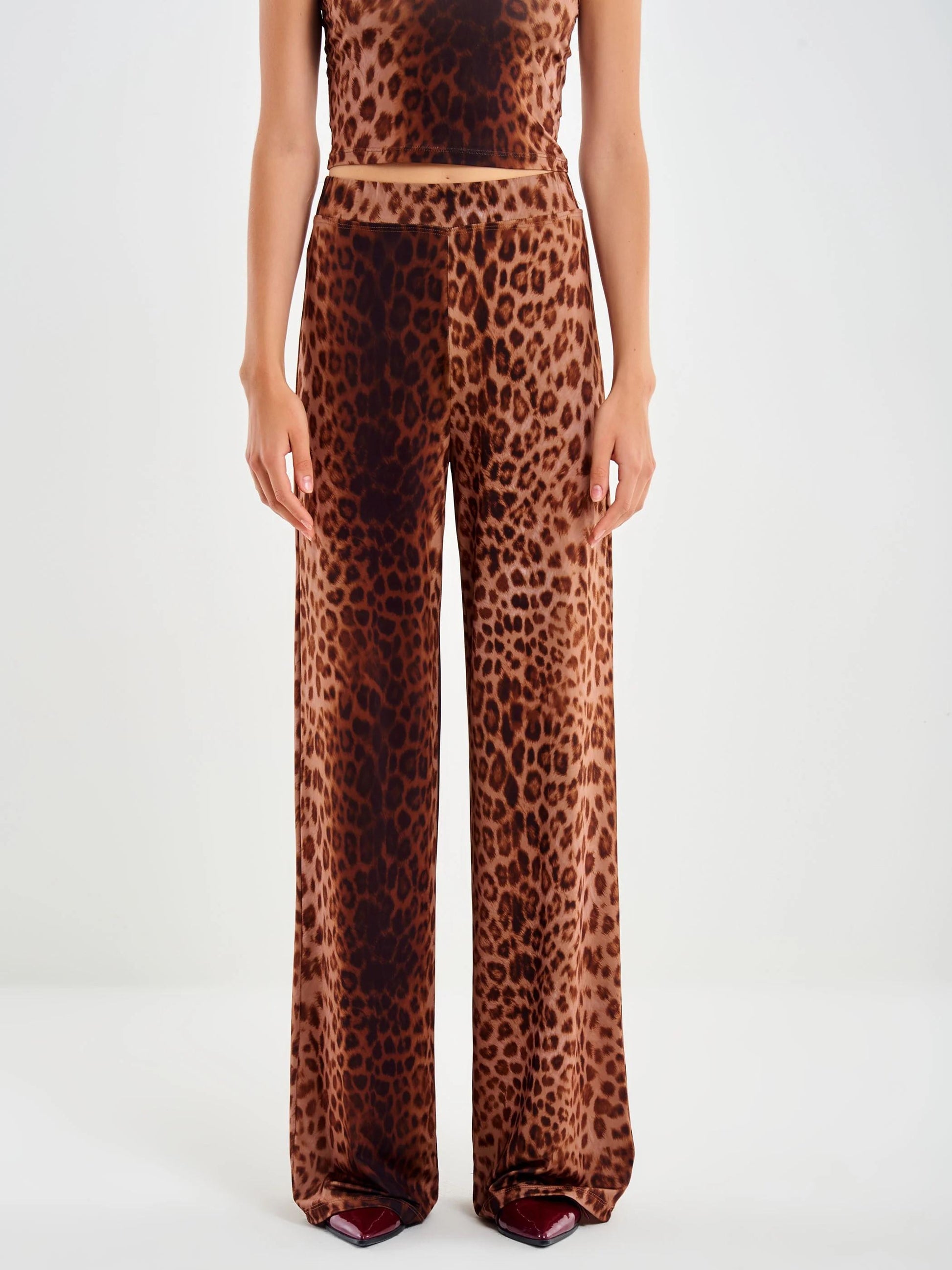Vicolo Pantalone animalier sfumato UF0082 01 Vicolo 