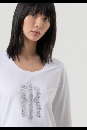 Fracomina T-Shirt logo strass manica lunga FP25WT3020J401N5 278 Fracomina Jeans 