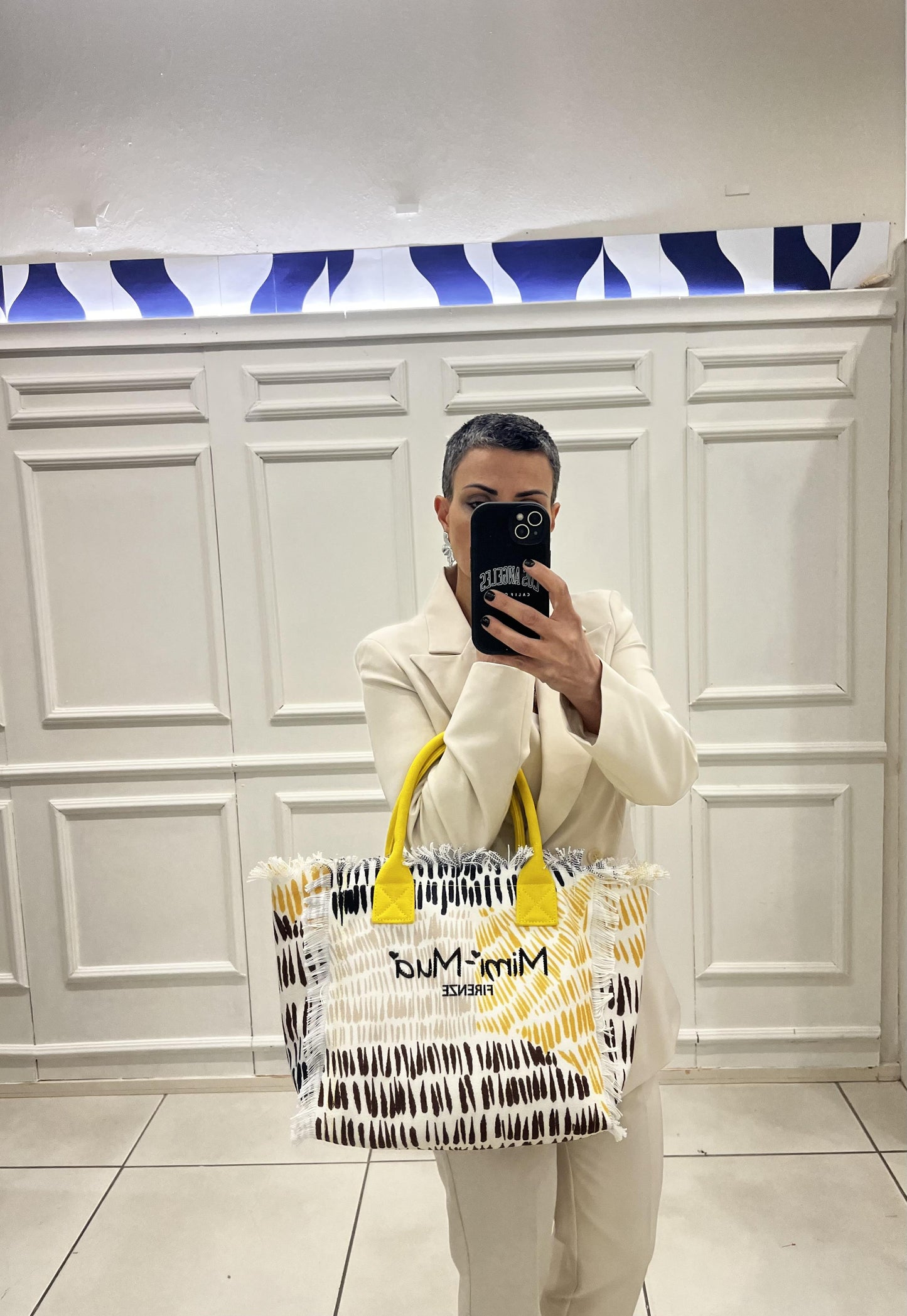 MIMì MUà BORSA IN CANVAS FANTASIA E LOGO CON STRASS M8-Y201392 616 MIMI MUA 