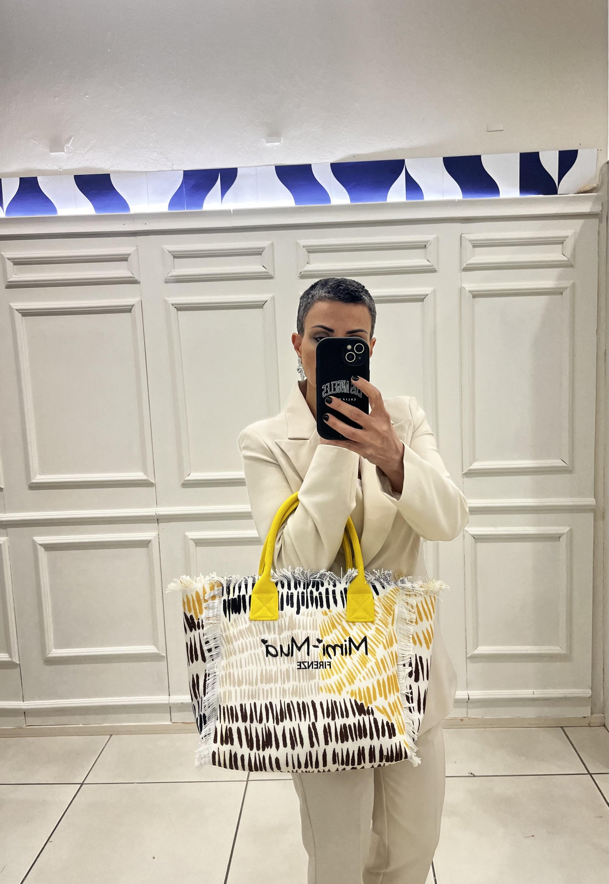 MIMì MUà BORSA IN CANVAS FANTASIA E LOGO CON STRASS M8-Y201392 616 MIMI MUA 