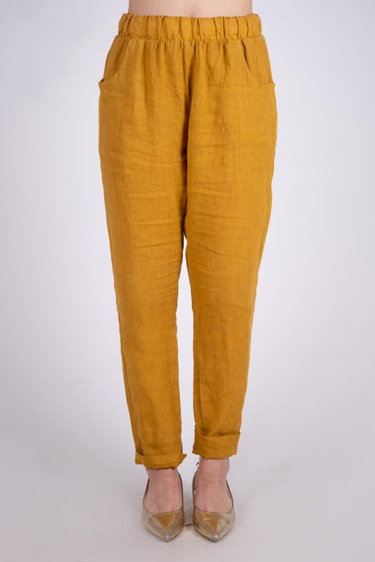 Le Streghe Pantalone sigaretta lino P24RU218N 21 Le streghe 