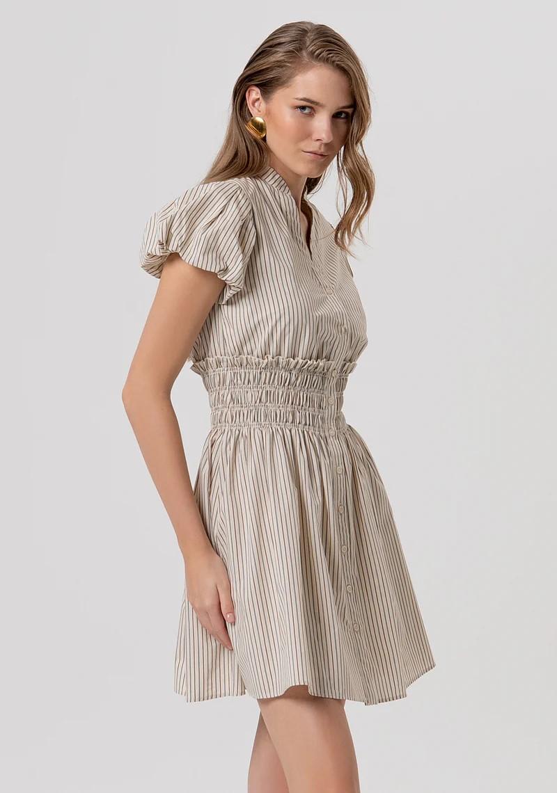 FRACOMINA ABITO MINI IN COTONE RIGATO MANICA A SBUFFO FR26SD1007W513N8 508 Fracomina Preview 