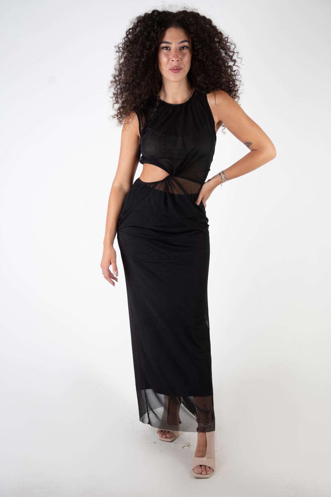 Susy Mix élite Abito lungo in tulle cut out S0910 02 Susy Mix èlite 