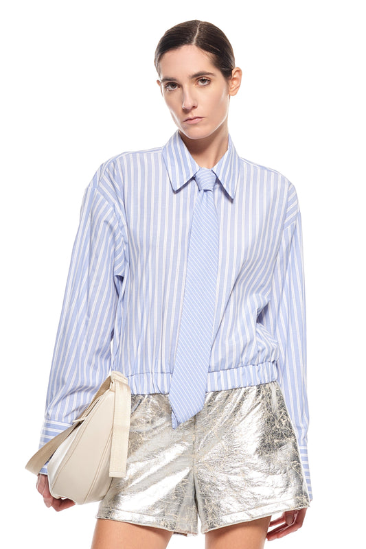 Lumina Camicia rigatata con cravatta LD0411 01 LUMINA 