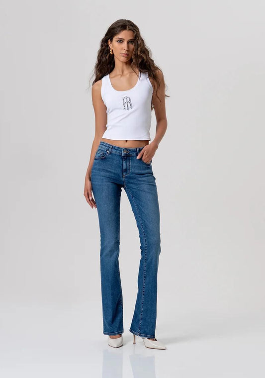 FRACOMINA JEANSU FIT BOOTCUT CON EFFETTO PUSH UP LAVAGGIO MEDIO FP26SV8020D46002 349 Fracomina Jeans 