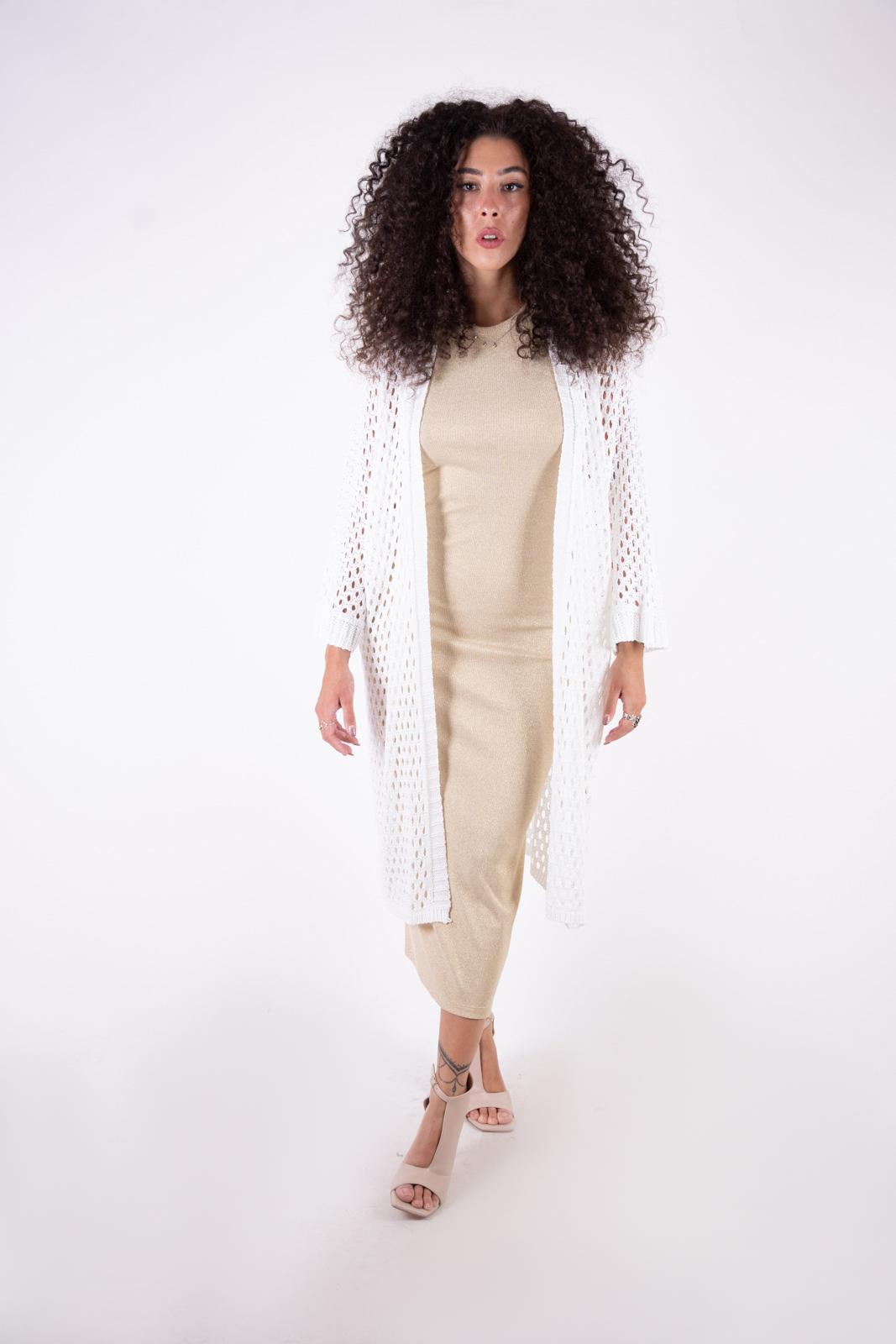 Susy Mix Cardigan lungo a rete A2117 02 Susy Mix 