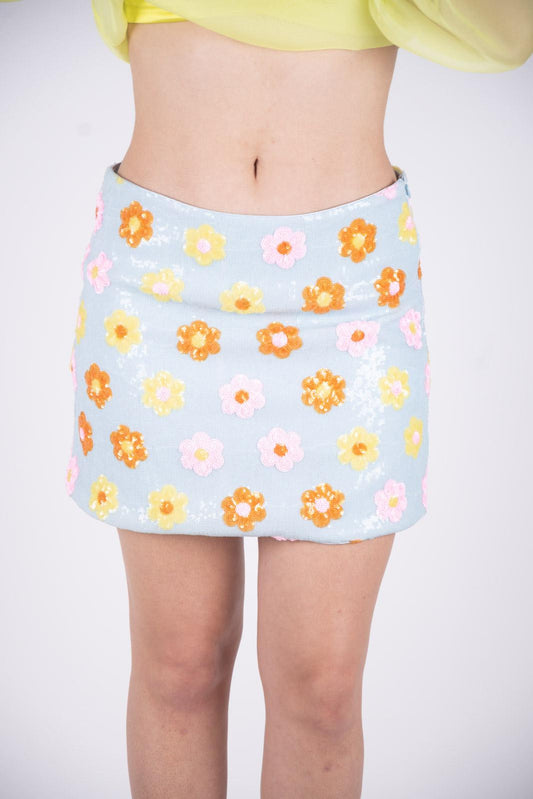 Ji Jil Gonna mini paillettes fiori JPE24GO0650TE0194 1290 Ji Jil 