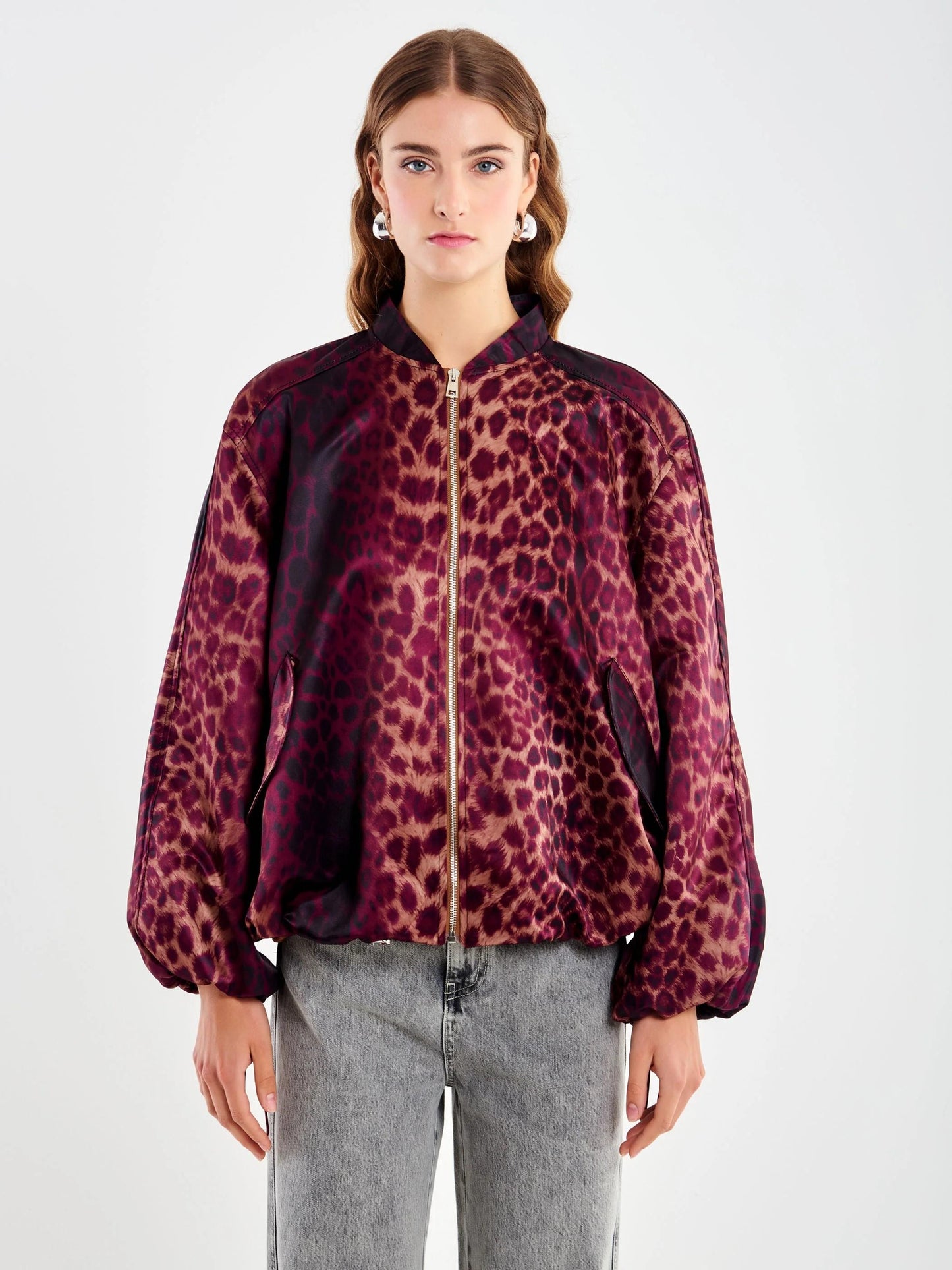 Vicolo Bomber animalier in raso TF0652 01 Vicolo 