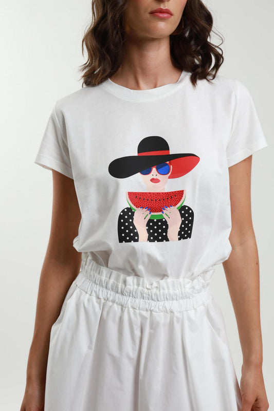 Susymix T-shirt anguria con strass 53881 01 Susy Mix 
