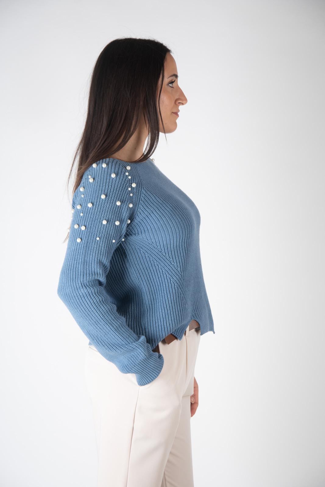 Susy Mix Maglia coste inglese perline 52153180 02 Susy Mix 