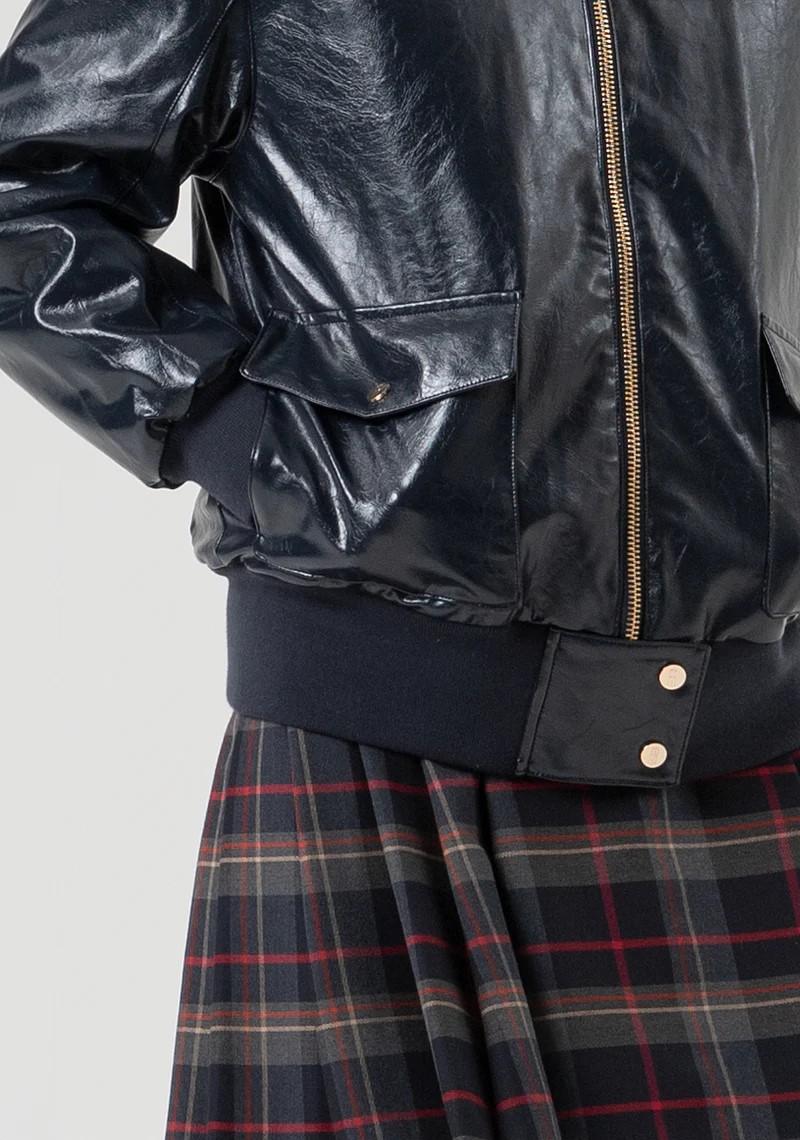 Fraconima Bomber in ecopelle con collo in ecopelliccia FR25WC1013P41101 117 Fracomina Preview 