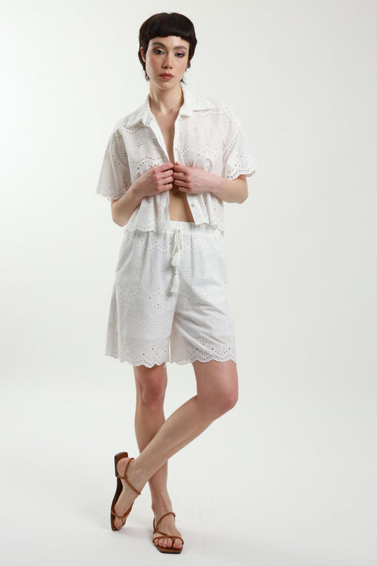 Susymix Camicia in pizzo San Gallo SM00472 01 Susy Mix 