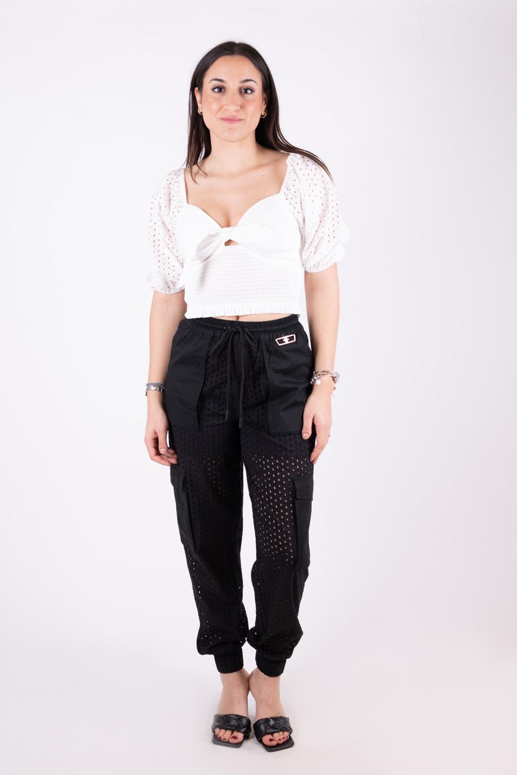Fracomina Top crop con nodo FJ24ST1001W40401 278 Fracomina Easy chic 