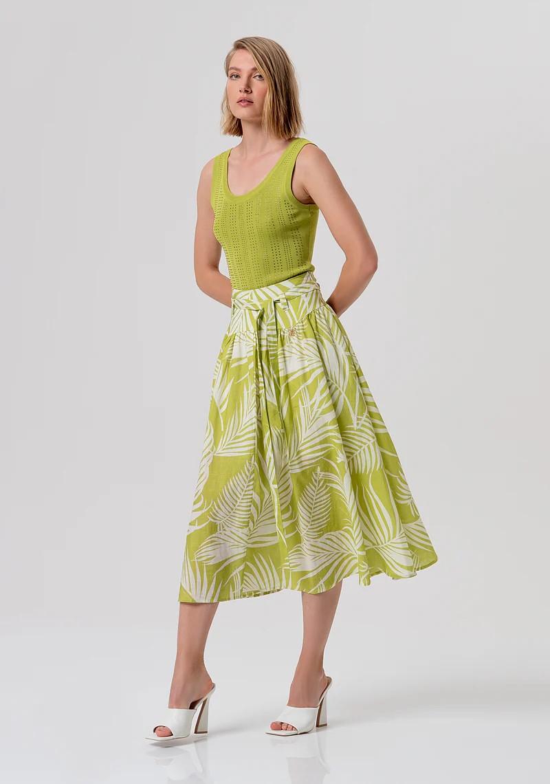 FRACOMINA GONNA AMPIA STAMPA BOTANICAL FR26SG2008W835R8 M36 Fracomina Preview 