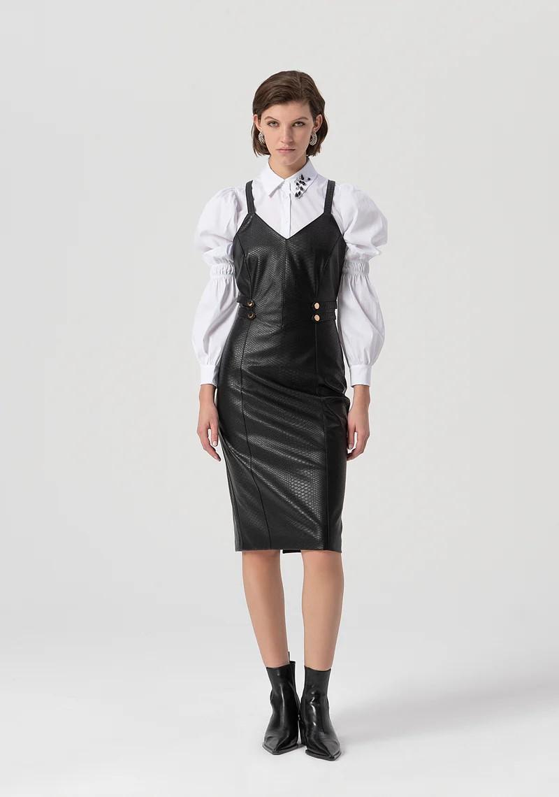 FRACOMINA ABITO SLIM IN SIMIL PELLE STAMPA RETTILE FS25WD2001P441101 053 Fracomina Main 