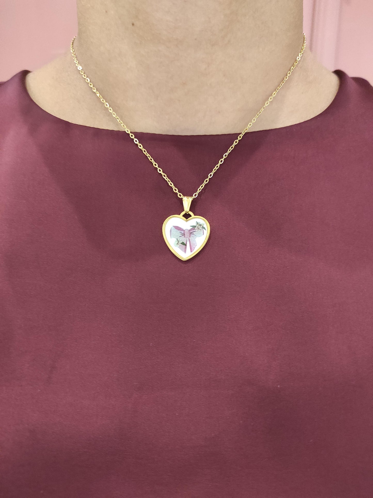 CHILI Collana Pendente cuore con disegno COLLANA 09/A25 01 Chili 