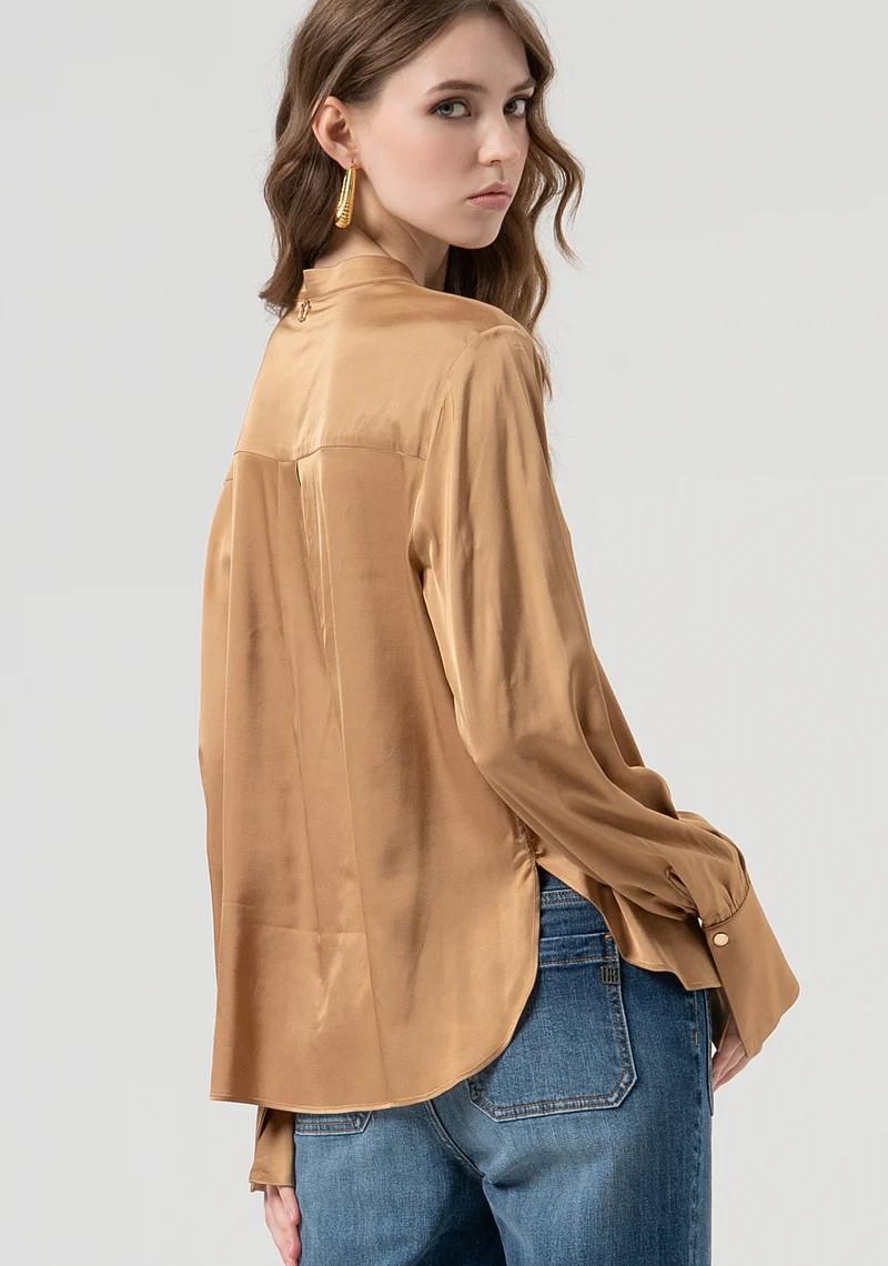 FRACOMINA CAMICIA COREANA IN RASO MANICA A SBUFFO FR25WT1011W58401 093 Fracomina Preview 