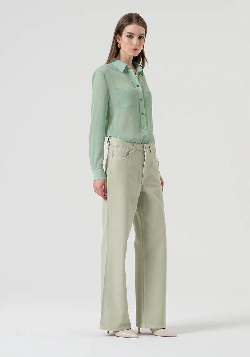 Fracomina Pantalone 5 tasche wide leg FR25WV2007W61201 B08 Fracomina Preview 
