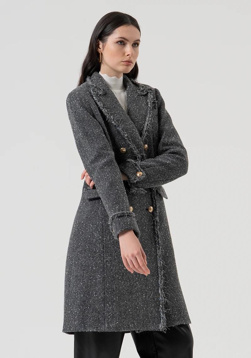 Fracomina Cappotto doppiopetto tweed FR25WC1008W810J1 159 Fracomina Preview 