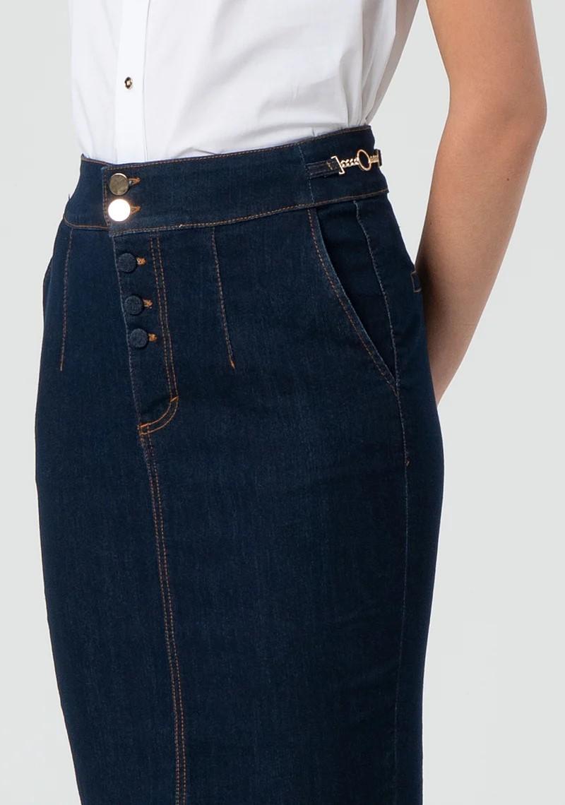 Fracomina Gonna tubino in denim FR25SG5004D46093 L23 Fracomina Preview 