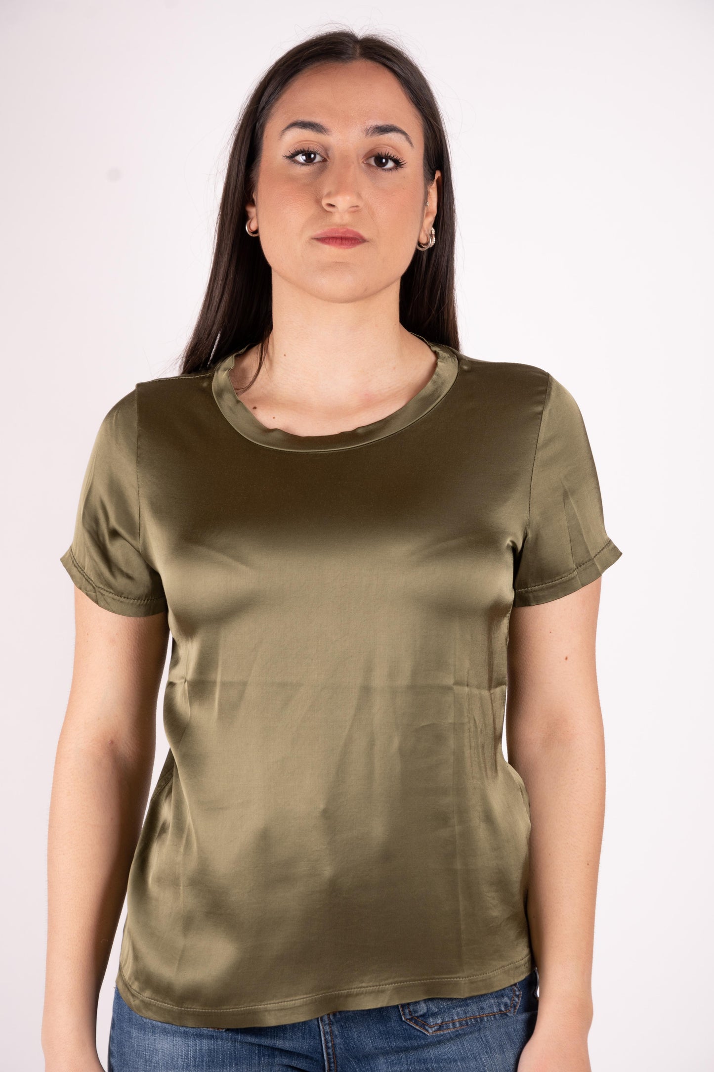Susy Mix T-Shirt basic in raso FA705BU 01 Susy Mix 