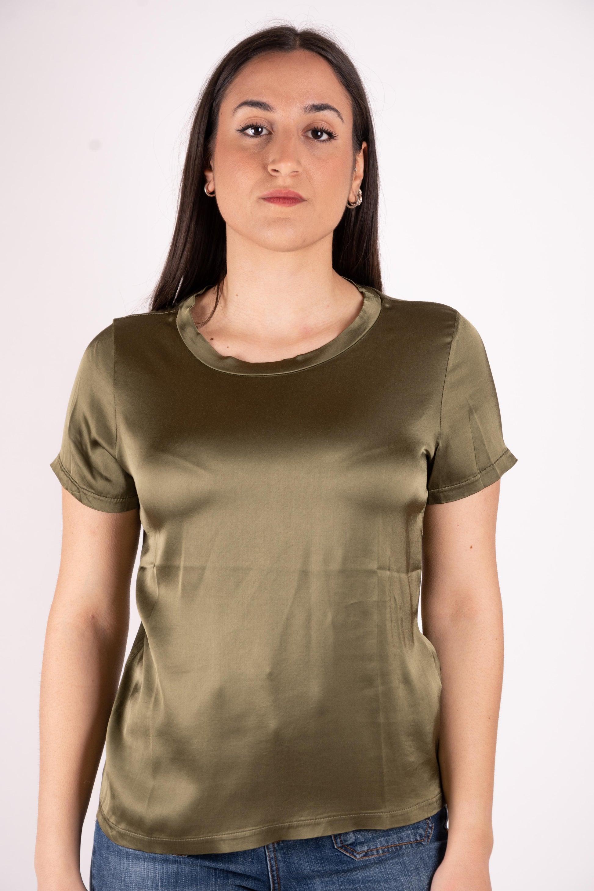 Susy Mix T-Shirt basic in raso FA705BU 01 Susy Mix 